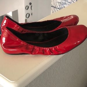 Red Patent leather flats